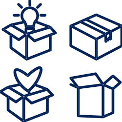 New clip art - Blue Boxes